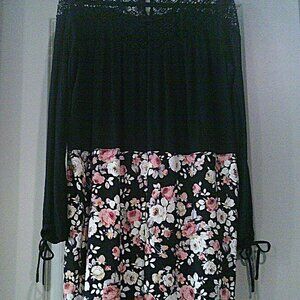 L Ladies Upcycled Peasant Tunic or Dress